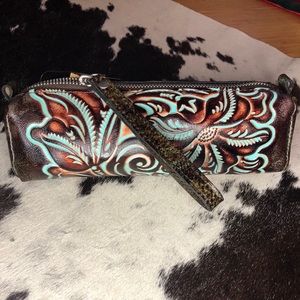 NWT Patricia Nash Leather Isla Tooled Bag